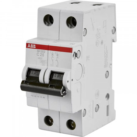 Автоматический выключатель ABB SH202 С6 двухполюсный 6А