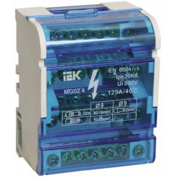 Шины на DIN-рейку в корпусе (кросс-модуль) ШНК 4х7 3L+PEN IEK