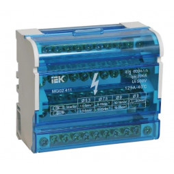 Шины на DIN-рейку в корпусе (кросс-модуль) ШНК 4х11 3L+PEN IEK