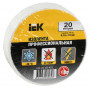 Изолента IEK 0,18х19 мм, 20м (белая)